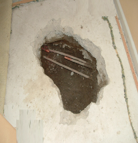 slab leak repair hot floors